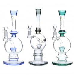 Clover Glass - 11.5" Globe Color Perc Water Pipe [WPC-212]